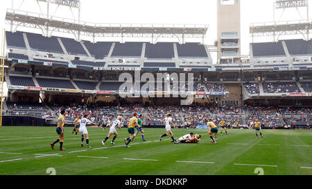 10 février 2007 - San Diego, Californie, USA - Rugby, sept-man, version IRB Sevens World Series, au Petco Park. Match # 2, l'Australie et États-Unis. (Crédit Image : © Jim Baird/SDU-T/ZUMA Press) RESTRICTIONS : LA et le comté d'Orange de l'homme Documents OUT ! USA et de l'homme dehors ! Tabloïd Banque D'Images