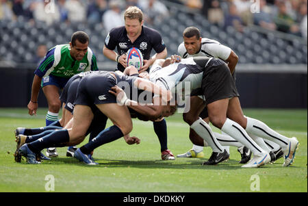 10 février 2007 - San Diego, Californie, USA - Rugby, sept-man, version IRB Sevens World Series, au Petco Park. Match # 3, les Fidji contre l'Ecosse. (Crédit Image : © Jim Baird/SDU-T/ZUMA Press) RESTRICTIONS : LA et le comté d'Orange de l'homme Documents OUT ! USA et de l'homme dehors ! Tabloïd Banque D'Images