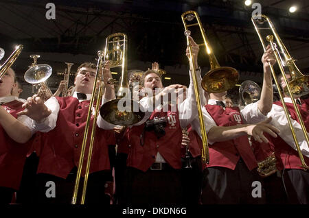 Mar 17, 2007 - Sacramento, CA, USA - La bande de Hoosier durant la 1ère moitié du samedi après-midi 2ème tour du championnat de basket-ball de NCAA Men's World entre UCLA et à l'Indiana Arco Arena de Sacramento, en Californie. (Crédit Image : © Jose Luis Villegas/Sacramento Bee/ZUMA Press) RESTRICTIONS : USA DROITS Tabloïd OUT ! Banque D'Images