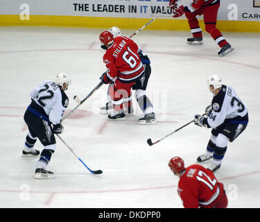 Mar 30, 2007 - Raleigh, NC, USA - NHL Hockey : le Lightning de Tampa Bay a battu les Hurricanes de la Caroline 4-2 comme ils ont joué le RBC Center situé à Raleigh. (Crédit Image : © Jason Moore/ZUMA Press) Banque D'Images