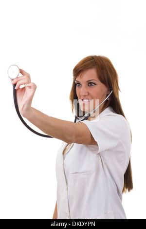 Médecine interne médecin femme sur la pratique pour la formation des infirmières Banque D'Images