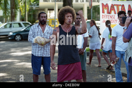 Manifestation contre la France dans la capitale de Tahiti Papeete. Banque D'Images