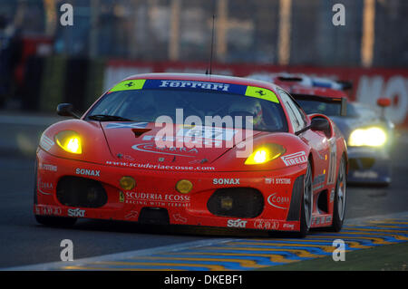 Jun 17, 2007 - Le Mans, France - # 87 Ecosse Scuderia Ferrari 430 GT Berlinetta : Chris Niarchos, Andrew Kirkaldy, TIM MULLEN lors des 24 Heures du Mans, samedi, 16 juin, 2007. (Crédit Image : © Rainier Ehrhardt/ZUMAPRESS.com) Banque D'Images