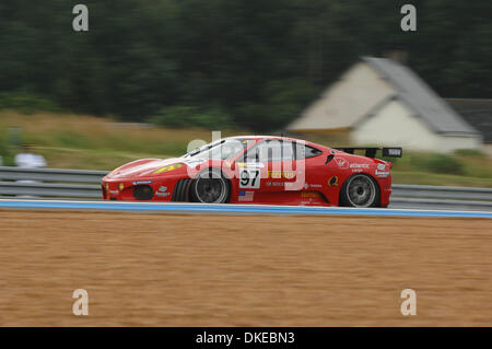 Jun 17, 2007 - Le Mans, France - # 87 Ecosse Scuderia Ferrari 430 GT Berlinetta : Chris Niarchos, Andrew Kirkaldy, TIM MULLEN de chauffe pour les 24 Heures du Mans, samedi, 16 juin, 2007. (Crédit Image : © Rainier Ehrhardt/ZUMAPRESS.com) Banque D'Images