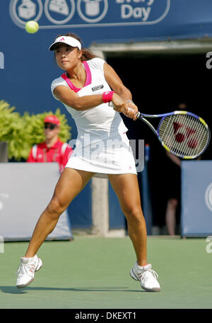 15 Août 2009 : Ayumi Morita du Japon le jour d'ouverture de la Women's Tennis Coupe Rogers a joué au Centre Rexall, à l'Université York à Toronto, ON. (Crédit Image : © Global/ZUMApress.com) Southcreek Banque D'Images