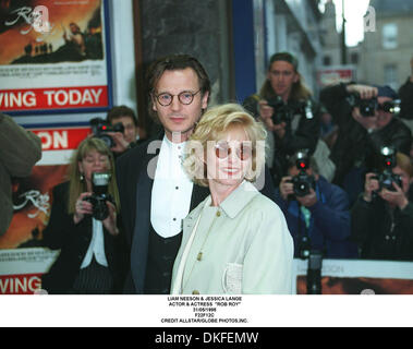 LIAM NEESON ET JESSICA LANGE.acteur et actrice ''ROB ROY''.31/05/1995.F22F12C.ALLSTAR CRÉDIT/ Banque D'Images