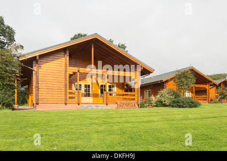 Maison de vacances à Woodside lodges scandinaves en bois Country Park, Ledbury, Herefordshire Banque D'Images