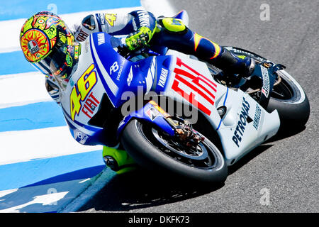 03 juillet 2009 - Monterey, Californie, USA - Photo : Valentino Rossi, de l'Italie, la # 46 pour la moto Fiat Yamaha Team, au cours de la pratique Moto GP au Mazda Raceway Laguna Seca à Monterey, Californie (crédit Image : © Konsta Goumenidis ZUMApress.com)/global/Southcreek Banque D'Images