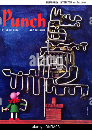 Couverture de magazine Punch du 22 avril 1964 avec une illustration de Keith Godard. Banque D'Images