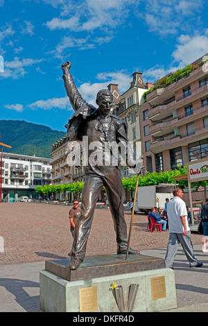 Monument Freddie Mercury, Quai de la Rouvenaz, Montreux, Vaud, Suisse, Europe Banque D'Images