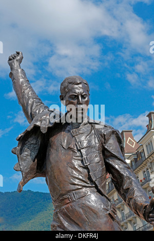 Monument Freddie Mercury, Quai de la Rouvenaz, Montreux, Vaud, Suisse, Europe Banque D'Images