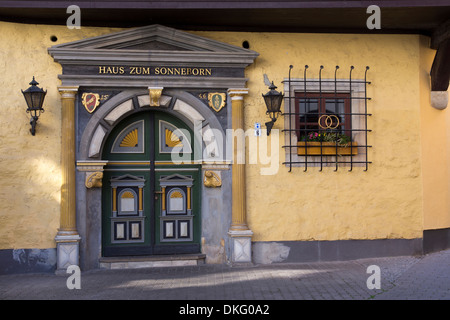 Haus zum sonneborn construite en 1546 la ville d'Erfurt, Thuringe, Allemagne, Europe Banque D'Images