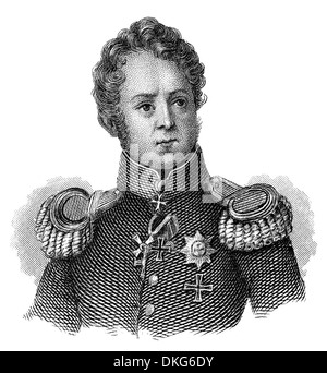 Le portrait d'August Wilhelm Antonius Graf von Gneisenau Neidhardt, 1760 - 1831, le feld-maréchal prussien, Banque D'Images