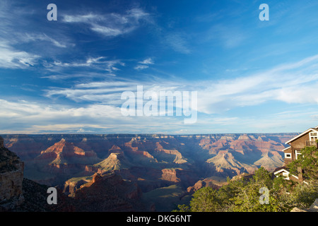 De Grand Canyon South Rim près du haut de la Bright Angel trailhead à Grand Canyon Village, Nevada, USA Banque D'Images