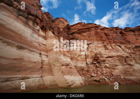 Des murs de pierre de Lake Powell, Page, Arizona, USA Banque D'Images