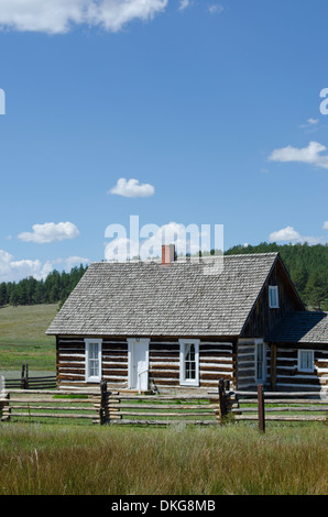 L'Ranch Hornbek au florissant combustibles d'appoint National Monument est un exemple parfait d'un vieux mountain ranch. Banque D'Images