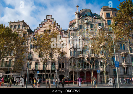 Casa Batllo, Barcelone, Catalogne, Espagne Banque D'Images