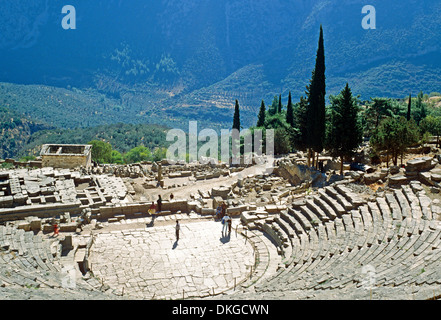 L'ancien théâtre Delphes Grèce Banque D'Images