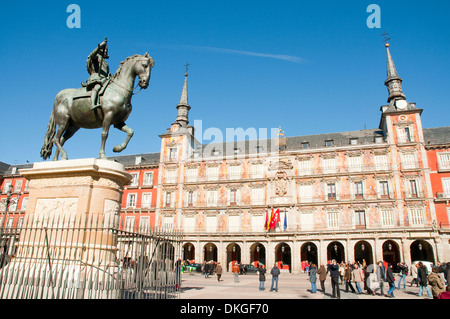 Place principale. Madrid, Espagne. Banque D'Images