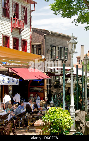 Les restaurants de la vieille ville d'Istanbul, Turquie Banque D'Images