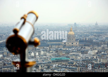 Vue depuis la Tour Eiffel, Paris, France Banque D'Images