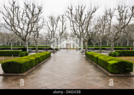 French style Fuxing Park situé dans l'ancienne Concession Française dans le quartier de Luwan, à Shanghai, Chine Banque D'Images