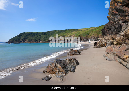 L'été à Lantic Bay, Cornwall, Angleterre. Banque D'Images