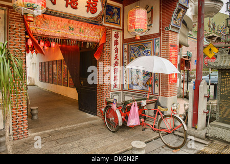 Becak (cyclo-pousse), symbole de Georgetown de Penang, Malaisie Banque D'Images