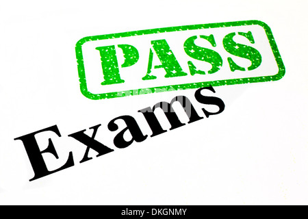 Passé vos examens. Banque D'Images