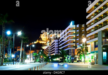 Alicante de nuit. Espagne Banque D'Images