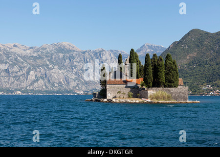 St George's Island, dans la baie de Kotor, site classé au Patrimoine Mondial de l'UNESCO, le Monténégro, Europe Banque D'Images