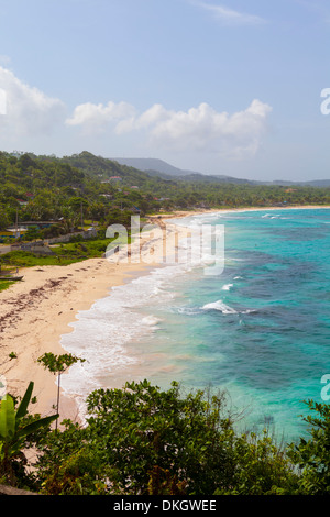 Long Bay, sur la côte est, dans la paroisse de Portland, Jamaïque, Antilles, Caraïbes, Amérique Centrale Banque D'Images