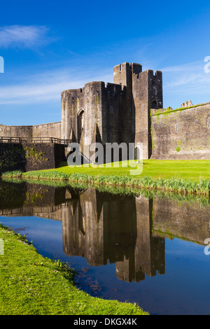 Château de Caerphilly, Gwent, au Pays de Galles, Royaume-Uni, Europe Banque D'Images