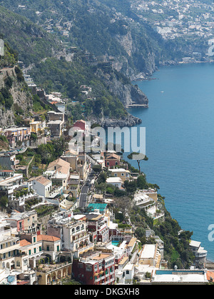 Positano, Amalfi, UNESCO World Heritage Site, Campanie, Italie, Méditerranée, Europe Banque D'Images