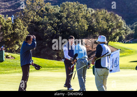 Lee Westwood en 2013 Northwestern Mutual Défi au Sherwood Country Club à Thousand Oaks en Californie Banque D'Images