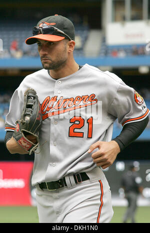 08 août 2009 - Toronto, Ontario, Canada - 8 août 2009 : Orioles Nick Markakis (21) pendant les Blue Jays 3-2 victoire sur les Orioles au Rogers Centre à Toronto, Ontario. (Crédit Image : © Steve Southcreek Dormer/global/ZUMApress.com) Banque D'Images