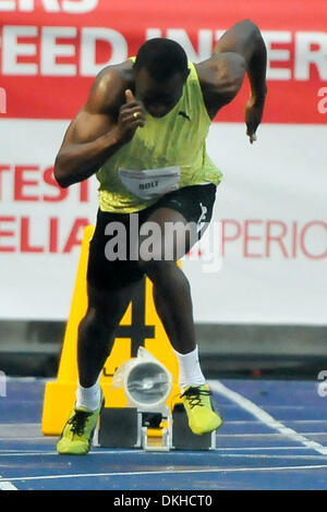 11 juin 2009 - Toronto, Ontario, Canada - le 11 juin 2009, Toronto (Ontario). Usain Bolt au Festival d'excellence d'athlétisme au Varsity Stadium sur le campus de l'Université de Toronto à Toronto, Ontario, Canada. (Crédit Image : © Global/ZUMApress.com) Southcreek Banque D'Images