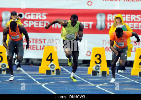 11 juin 2009 - Toronto, Ontario, Canada - le 11 juin 2009, Toronto (Ontario). Usain Bolt au Festival d'excellence d'athlétisme au Varsity Stadium sur le campus de l'Université de Toronto à Toronto, Ontario, Canada. (Crédit Image : © Global/ZUMApress.com) Southcreek Banque D'Images