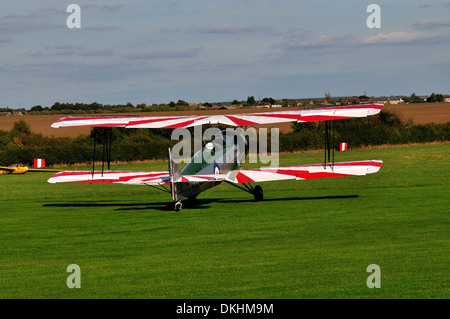 Biplan Avro Tutor vintage de la Shuttleworth collection.octobre journée de vol 2013.Biggleswade UK. Banque D'Images