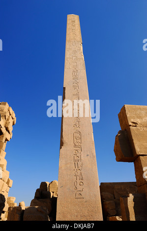 Obélisque de la reine Hatshepsout - Temple de Karnak, Louxor, Egypte Banque D'Images