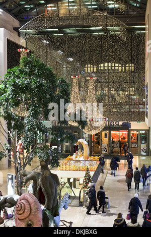 Centre commercial pendant la période de Noël, boulevard Berlin Banque D'Images