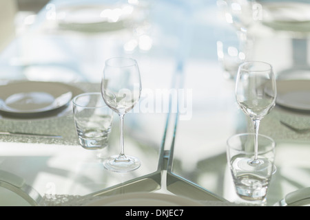 Close up of set table à manger Banque D'Images