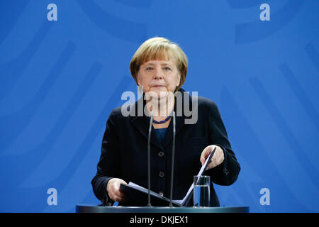 Berlin, Allemagne. 6e déc, 2013. Berlin, Allemagne. Décembre 06th, 2013. Déclaration d'Angela Merkel, la chancelière allemande, à la mort de Nelson Mandela. / Photo : Angela Merkel, la chancelière allemande, le 6 décembre 2013.Photo : Reynaldo Paganelli/NurPhoto Crédit : Reynaldo Paganelli/NurPhoto ZUMAPRESS.com/Alamy/Live News Banque D'Images