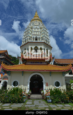 Pagode der zehntausend Bouddhas, Kek Lok Si Tempelanlage, Penang, Malaisie Banque D'Images