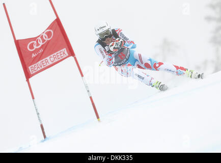 Beaver Creek, Colo, USA. 6e déc, 2013. 12/06/2013 Beaver Creek, Colorado USA. JOHAN CLAREY de France pendant la Coupe du Monde de ski FIS course de descente sur la route des oiseaux de proie en cours Beaver Creek, Colorado. Credit : Ralph Lauer/ZUMAPRESS.com/Alamy Live News Banque D'Images