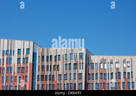 Façade de l'habitation à Sumatrakontor HafenCity Hamburg, Allemagne. Banque D'Images