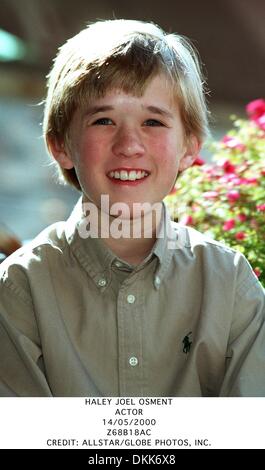 14 mai 2000 - L'ACTEUR Haley Joel Osment..14/05/2000.Z68B18AC.CREDIT : crédit(Image : © Globe Photos/ZUMAPRESS.com) Banque D'Images