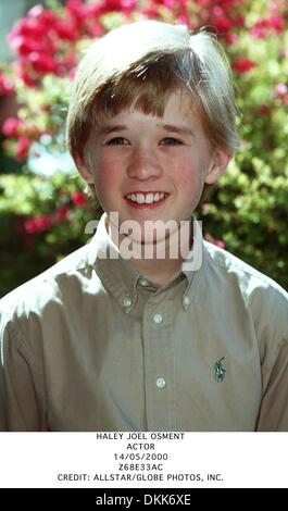 14 mai 2000 - L'ACTEUR Haley Joel Osment..14/05/2000.Z68E33AC.CREDIT : crédit(Image : © Globe Photos/ZUMAPRESS.com) Banque D'Images