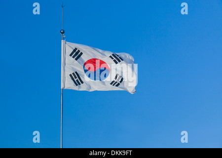 Drapeau de la Corée du Sud (Taegukgi) - Séoul, Corée du Sud Banque D'Images