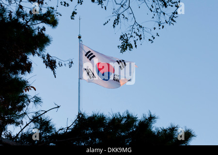 Drapeau de la Corée du Sud (Taegukgi) - Séoul, Corée du Sud Banque D'Images